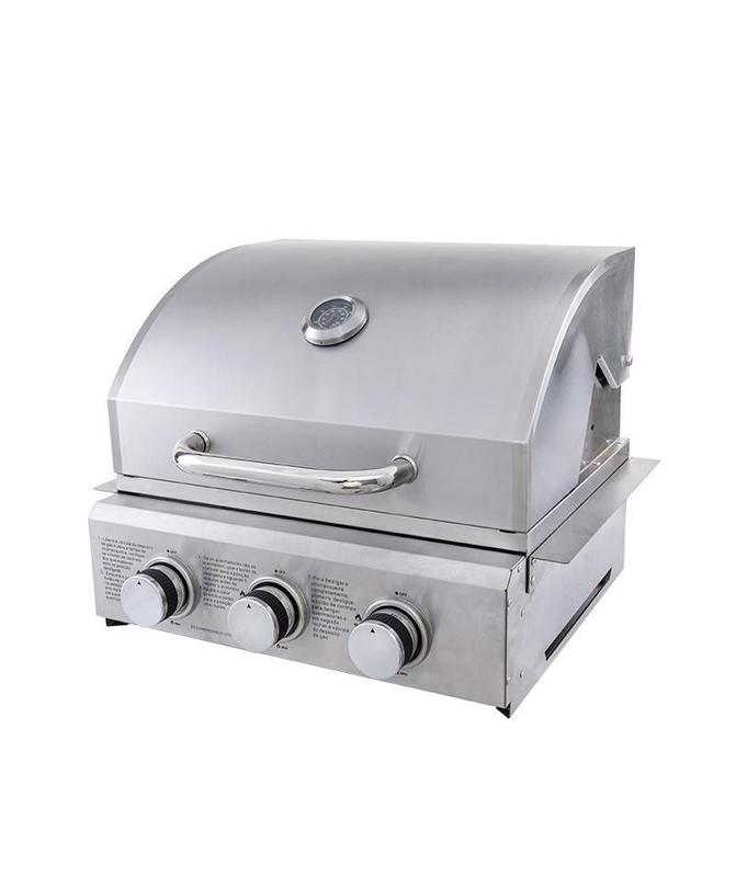 Churrasqueira A Gás Em Inox Embutir Ou Bancada 3 Queimadores - T Grill ...