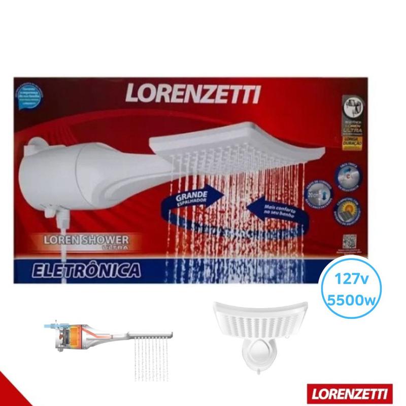 Chuveiro Lorenzetti Ducha Lorenshower Eletrônica 110v 5500w - Ducha ...