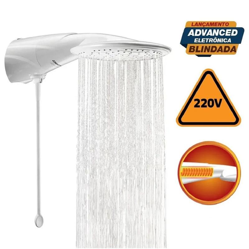 Chuveiro Para Aquecedor a Gas Advanced Blindado 220v 4500w - Lorenzetti ...