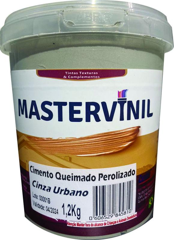 Cimento Queimado Perolizado Mastervinil Cinza Urbano 1,2Kg - Cimento ...