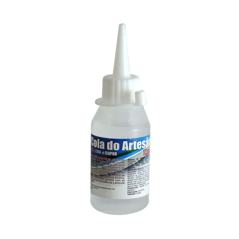 Cola Do Artesão Silicone Líquido Eva E Isopor 100Ml - Belas cores ...