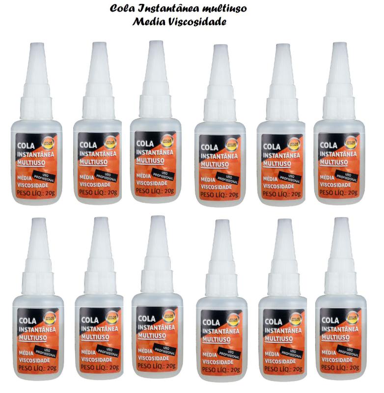 Cola Instantânea Multiuso média Viscosidade 20g c/12 - LEONORA - Cola ...