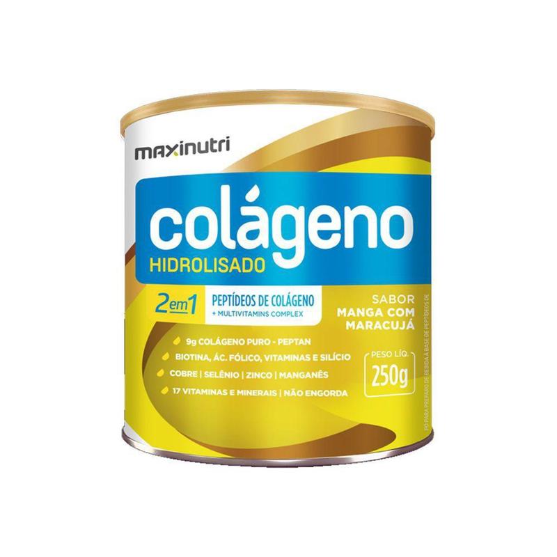 Colágeno Maxinutri Com 17 Vitaminas Manga E Maracujá 250g - Colágeno ...
