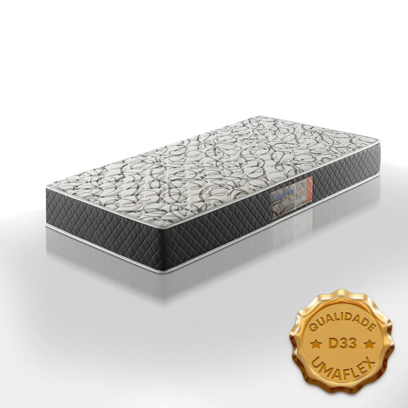 Colchão Solteiro D33 88 x 188 x 14 Cinza Umaflex Ouro - Colchão ...