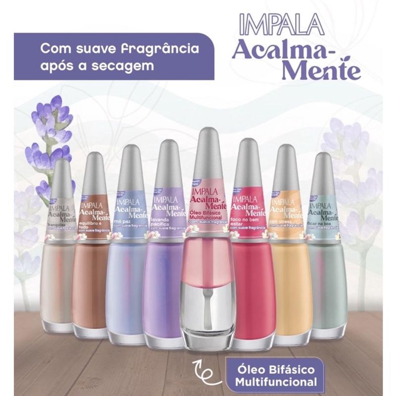 Coleção Impala Esmaltes Acalma Mente Hipoalergênico- Kit com 8 Cores ...
