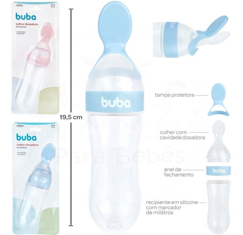 Colher Dosadora Bebê Buba Mamadeira Introdução Alimentar - Colheres ...