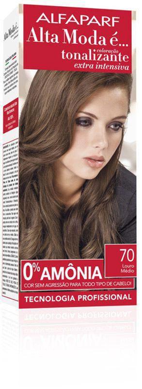Coloração sem amônia alta moda 7.0 louro médio 120g - alfaparf - Tinta ...