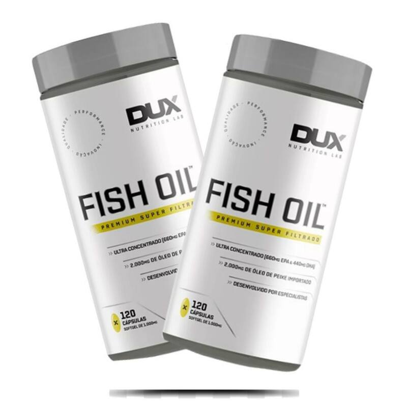 Combo 2x Fish Oil Ômega 3 120 Cápsulas Dux Nutrition - Ômega 3 / Óleo ...