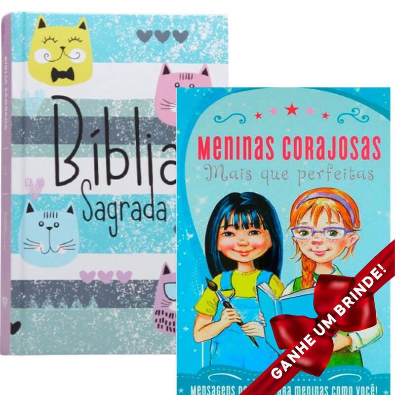 Combo Bíblia Sagrada Adolescentes Meninas Cats + Livro Meninas ...