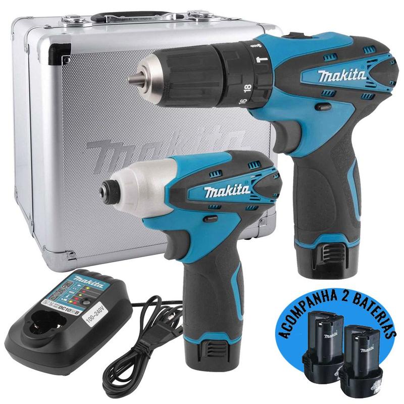 Combo DK1493 Furadeira Parafusadeira Impacto 12v Makita - Furadeira a ...