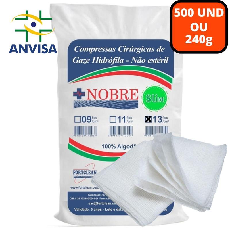 Compressas De Gazes 13 Fios Pacote Curativo Com 500 Unidades ...