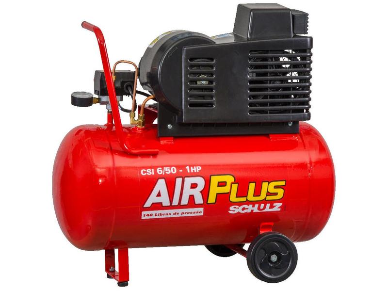 Compressor de Ar Schulz 1HP 50L Air Plus CSI 6/50 - 2275 RPM ...