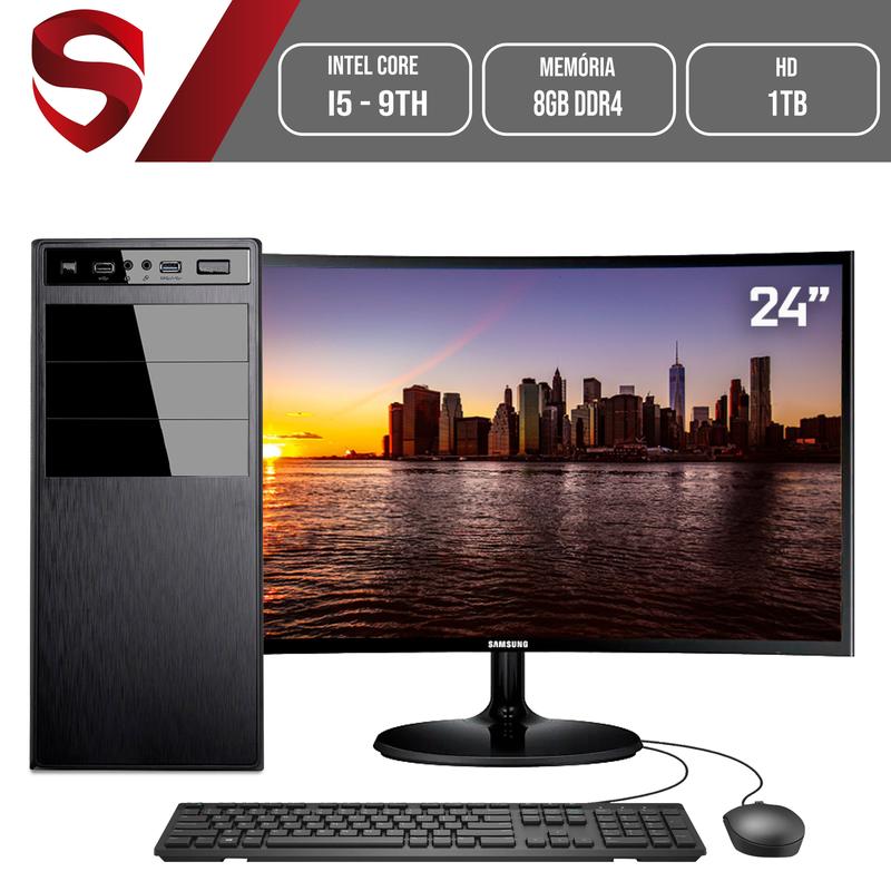 Computador Completo Monitor 24" Curvo Samsung Intel Core i5 9ª Geração ...