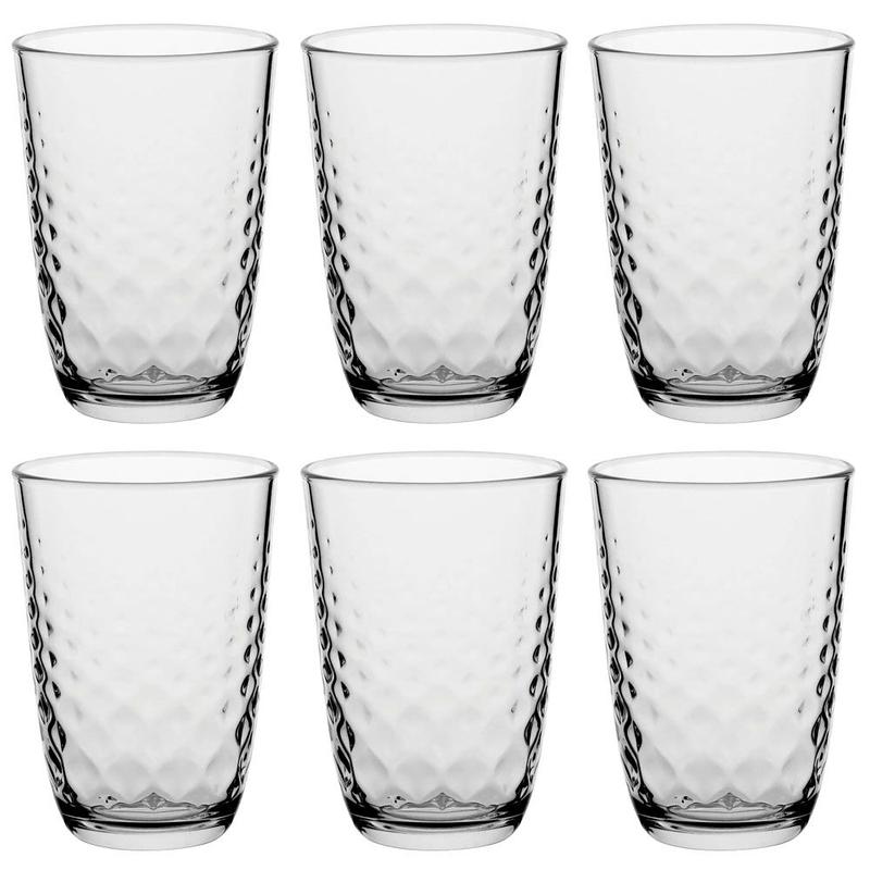 Bicchieri Bormioli Rocco Glit - Set Da 6, 295 Ml, Design A Diamante, Lavabili In Lavastoviglie - Foto 4