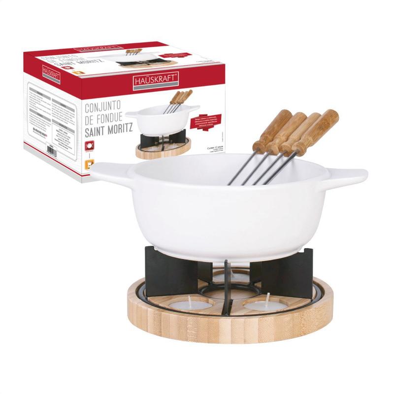 conjunto de fondue panela em ceramica com 12 peças hauskraft - Aparelho ...