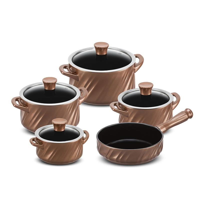 Conjunto de panelas de cerâmica ceraflame twist 5peças - Jogo de ...