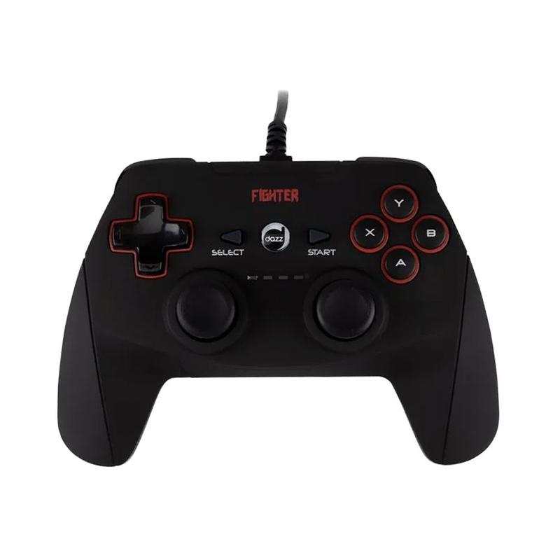 Controle Dazz Dual Shock Fighter USB 2.0 13 Botões - Outros Games ...