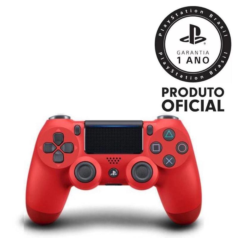 Controle Sony PS4 DualShock 4 Sem Fio Magma Vermelho Playstation