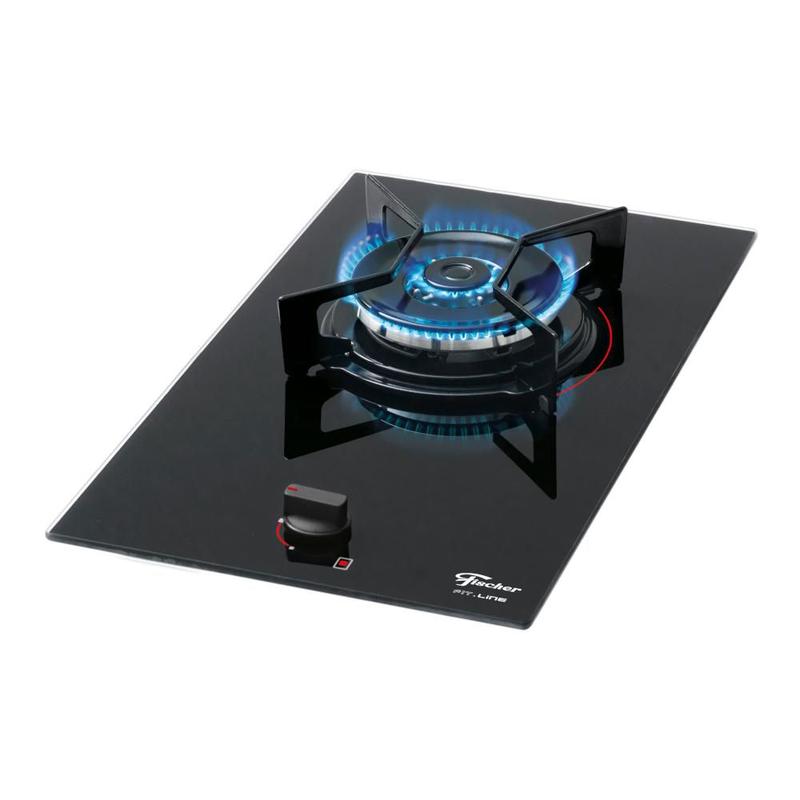 Cooktop 1 Boca a Gás Fischer TC Fit Line Preto Bivolt - Cooktop 1 Boca ...