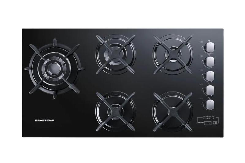 Cooktop À Gás Brastemp 5 Bocas - Quadrichama E Com Timer Touch Para ...