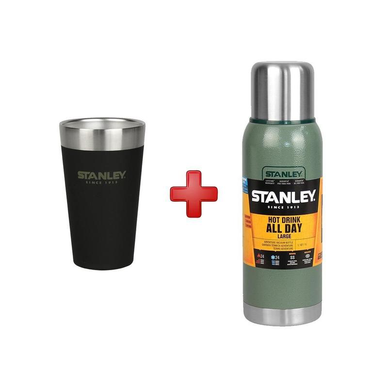 Copo Stanley Inox de Cerveja Preto Fosco 473ml + Garrafa Adventure ...