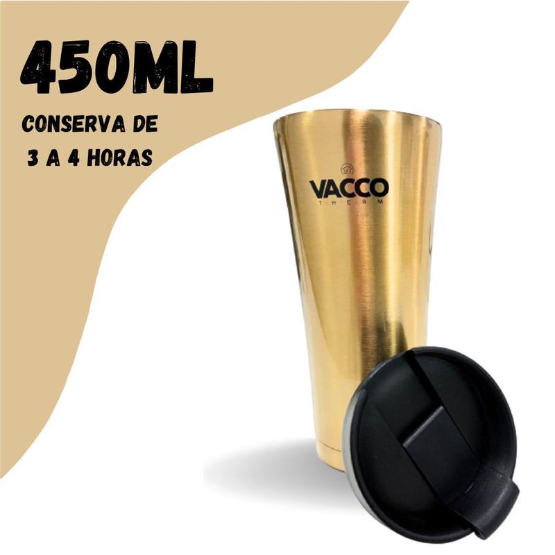 Copo Térmico 450ml Inox Com Tampa Escritório Trabalho Vacco - C3b ...