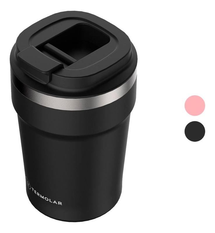 Copo Térmico Uniq 380ml Não Vaza Conserva Até 7h Termolar preto - Copos ...