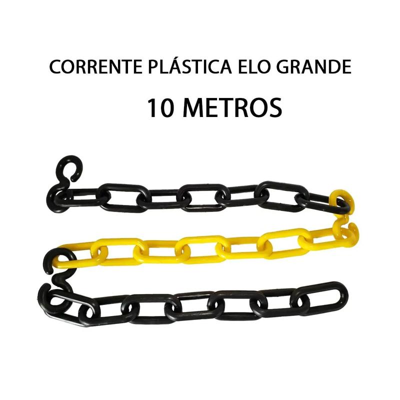 Corrente plástica elo grande 10 metros - PLASTCOR - Corrente de ...