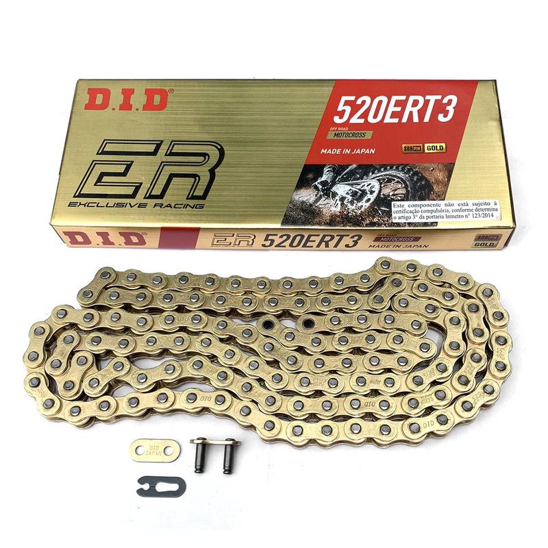 Corrente S/ Retentor DID Gold ERT3 Dourada 520 120 Elos Motocross ...