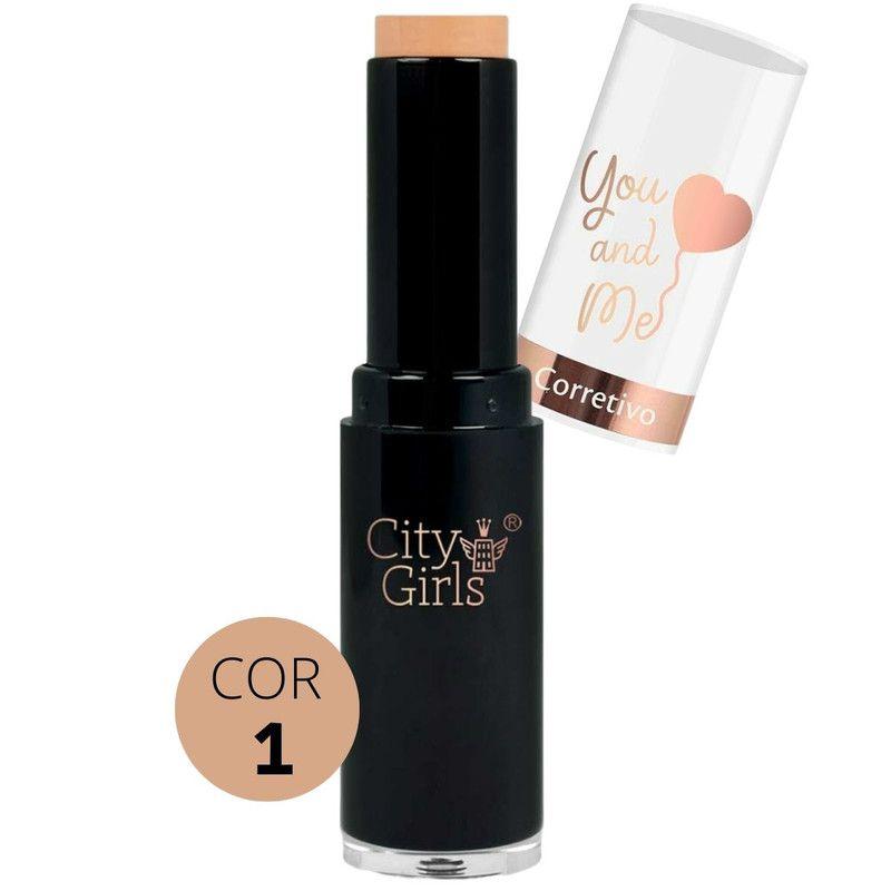 Corretivo Bastão Maquiagem Camuflagem Cremoso Alta Cobertura City Girls ...