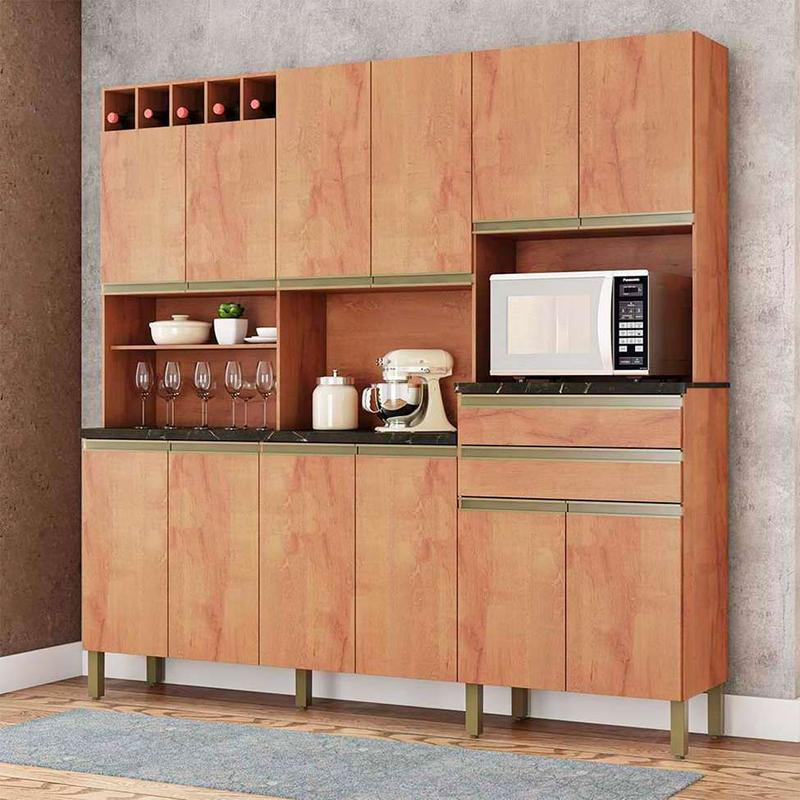 Cozinha Compacta Malbec Prime 12 PT 2 GV Castanho - Ronipa - Cozinha ...