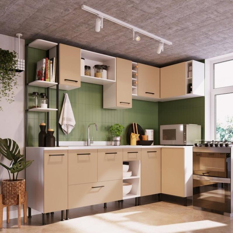 Cozinha Modulada de Canto 8 Peças Juruti CabeCasa MadeiraMadeira ...