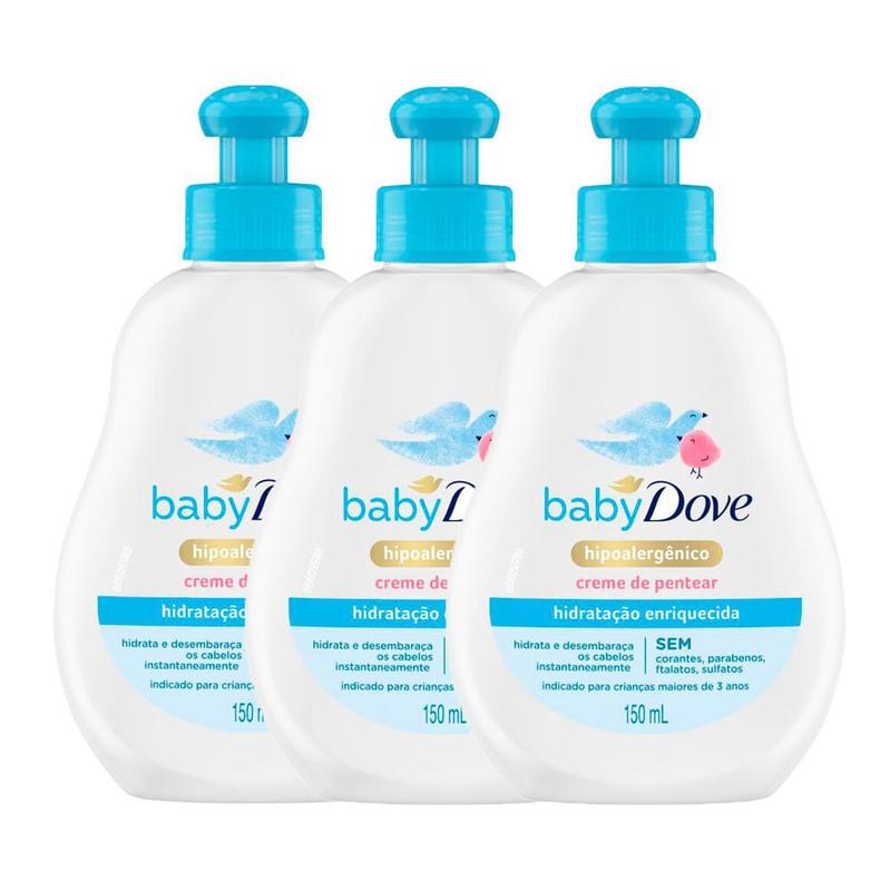 Creme de Pentear Dove Baby Hidratação Enriquecida com 150ml Kit com ...