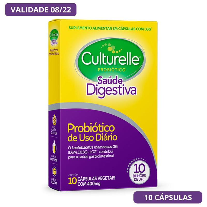 Culturelle Probiótico Saúde Digestiva C/10 Cápsulas Diarreia ...