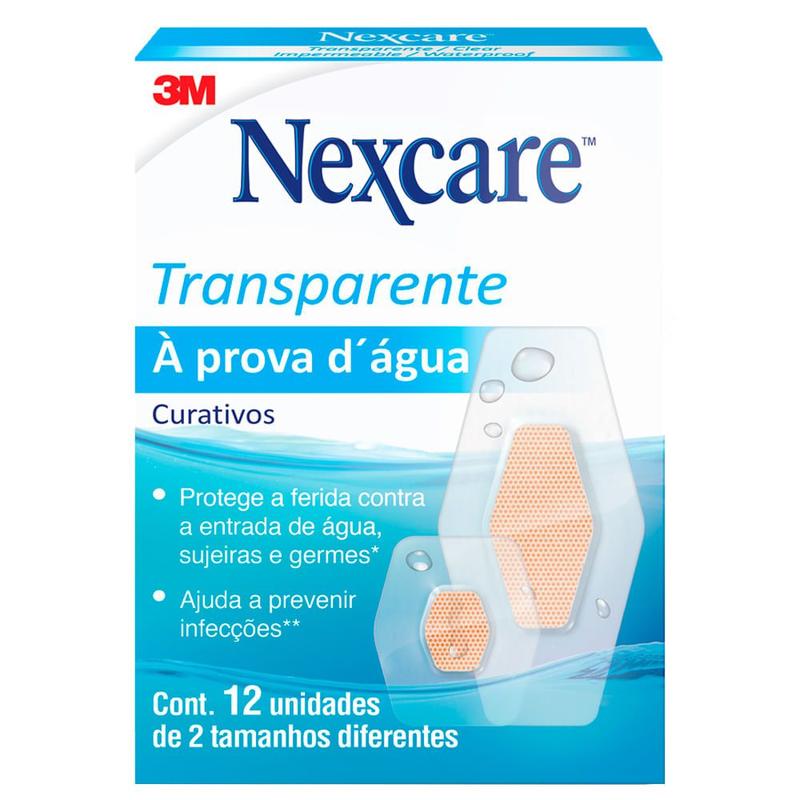 Curativo Nexcare à Prova D'Água Transparente Tamanhos Diferentes 12 ...