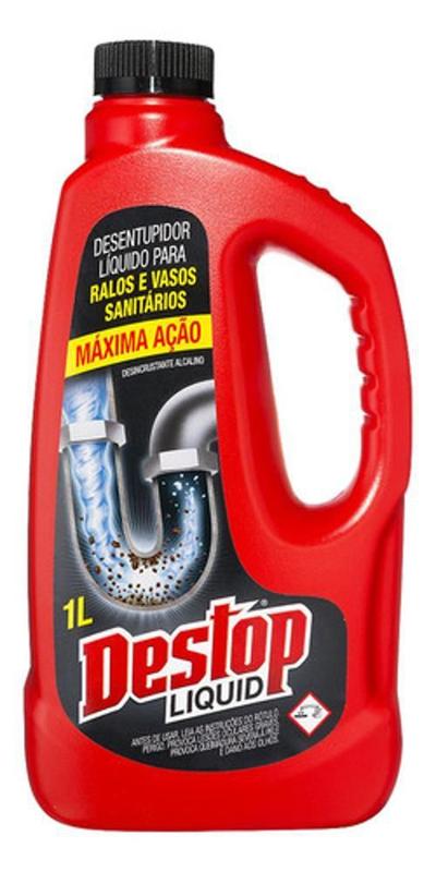 Desentupidor Líquido Destop Liquid 1L - Desentupidor De Pias E Ralos ...
