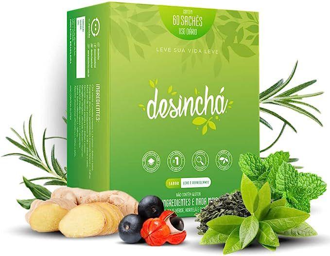 Desinchá 60 Dias Chá em sachês Carqueja, Sálvia, Alecrim 60un - Chá ...