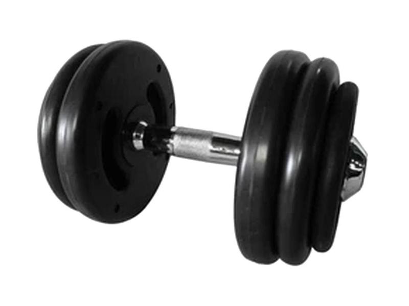 Dumbbell Injetado Com Pegada Cromada Academia Fitness Kg Anilhas