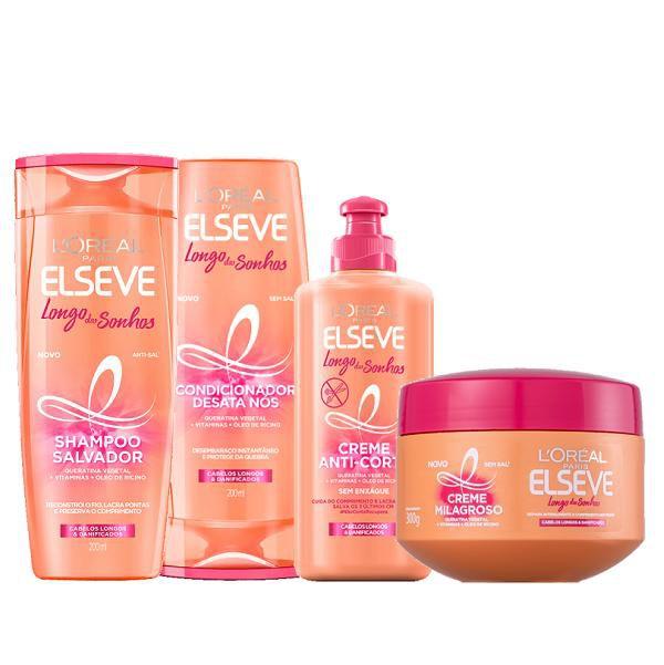 Elseve LOreal Paris Longo dos Sonhos 200ml 4 Produtos - Kit de ...