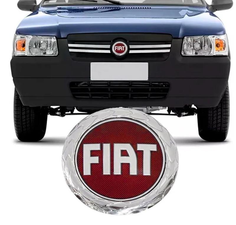 Emblema Grade Fiat Uno Fire 2000 Vermelho - RF - Emblemas - Magazine Luiza