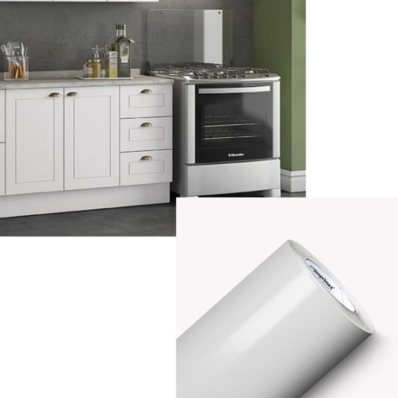 Envelopamento adesivo vinil moveis 3Mx50cm branco - IMPRIMAX - Adesivo ...