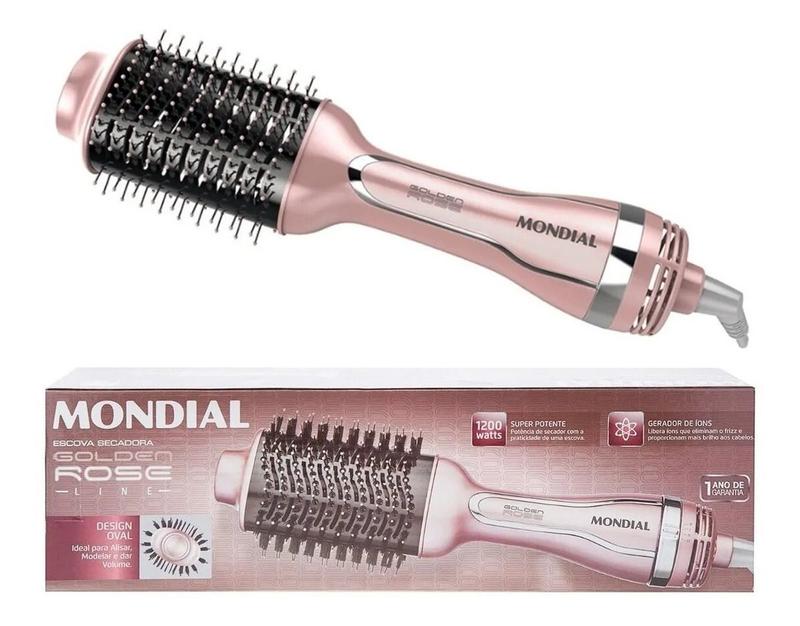 Escova Secadora Mondial Golden Rose Ceramic 1200w Es-02 127v 110V - IMP ...