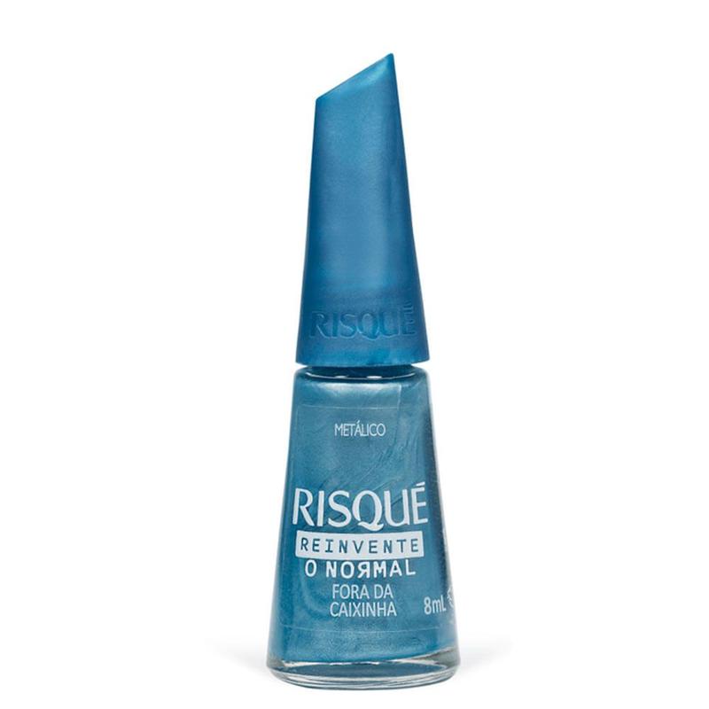 Esmalte Risqué Azul Metálico Fora da Caixinha 8ml - Esmalte - Magazine ...