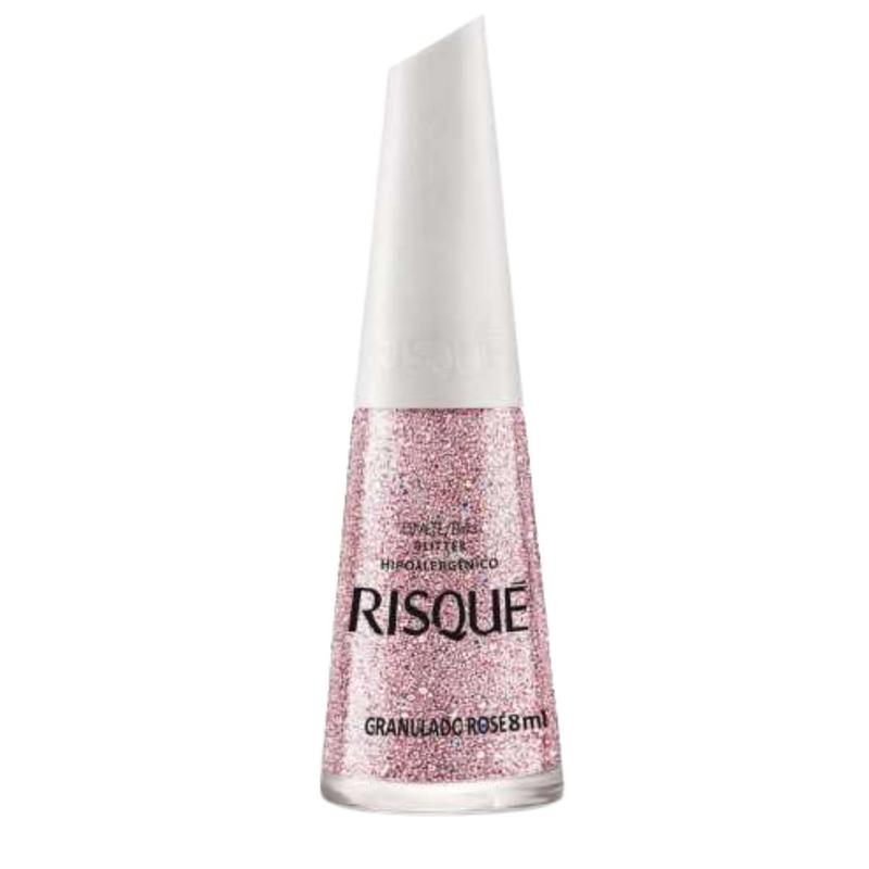 Esmalte Risqué Glitter Granulado Rose - Esmalte - Magazine Luiza