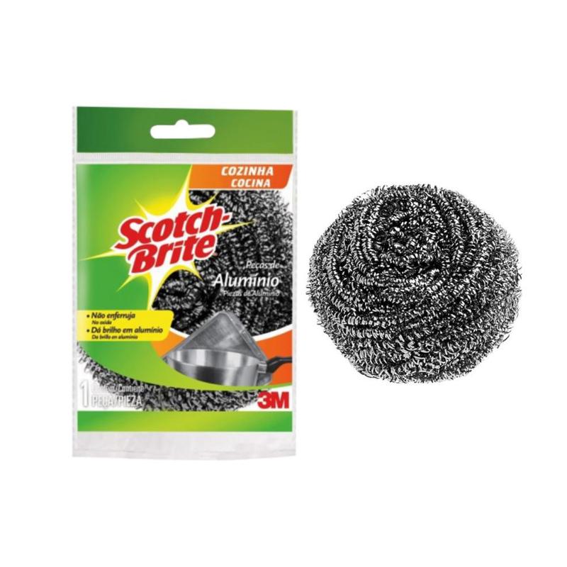 Esponja de aço inox metalica scotch brite 3m - SOCTHBRITE - Abrasivos ...