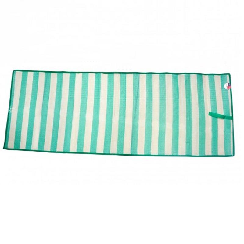 Esteira de praia listrada verde e branca 170cm - Welmix - Esteira de ...