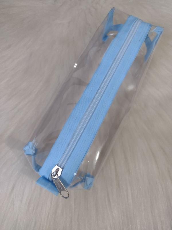 Estojo escolar plástico cristal transparente - Espaço da Neide - Estojo ...