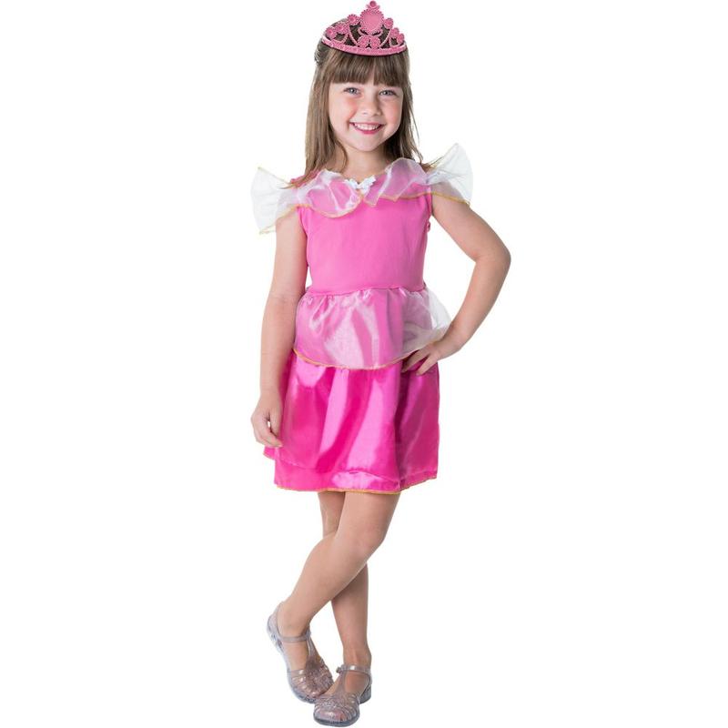 Fantasia de Criança Menina Rosa Princesa Adormecida Infantil - Toy ...