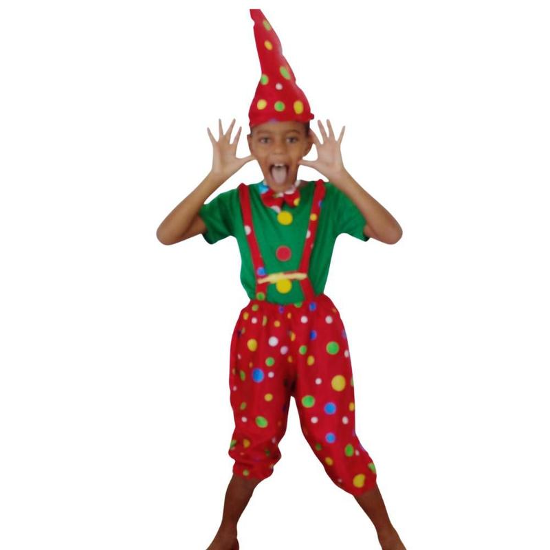 Fantasia de Palhaço Palhacinho Festa Tema Circo Infantil Menino ...