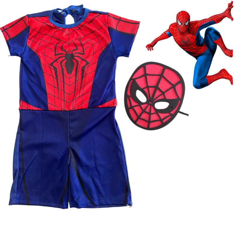 Fantasia Homem Aranha Infantil Roupa Spider men Menino heroi - Pijamas ...